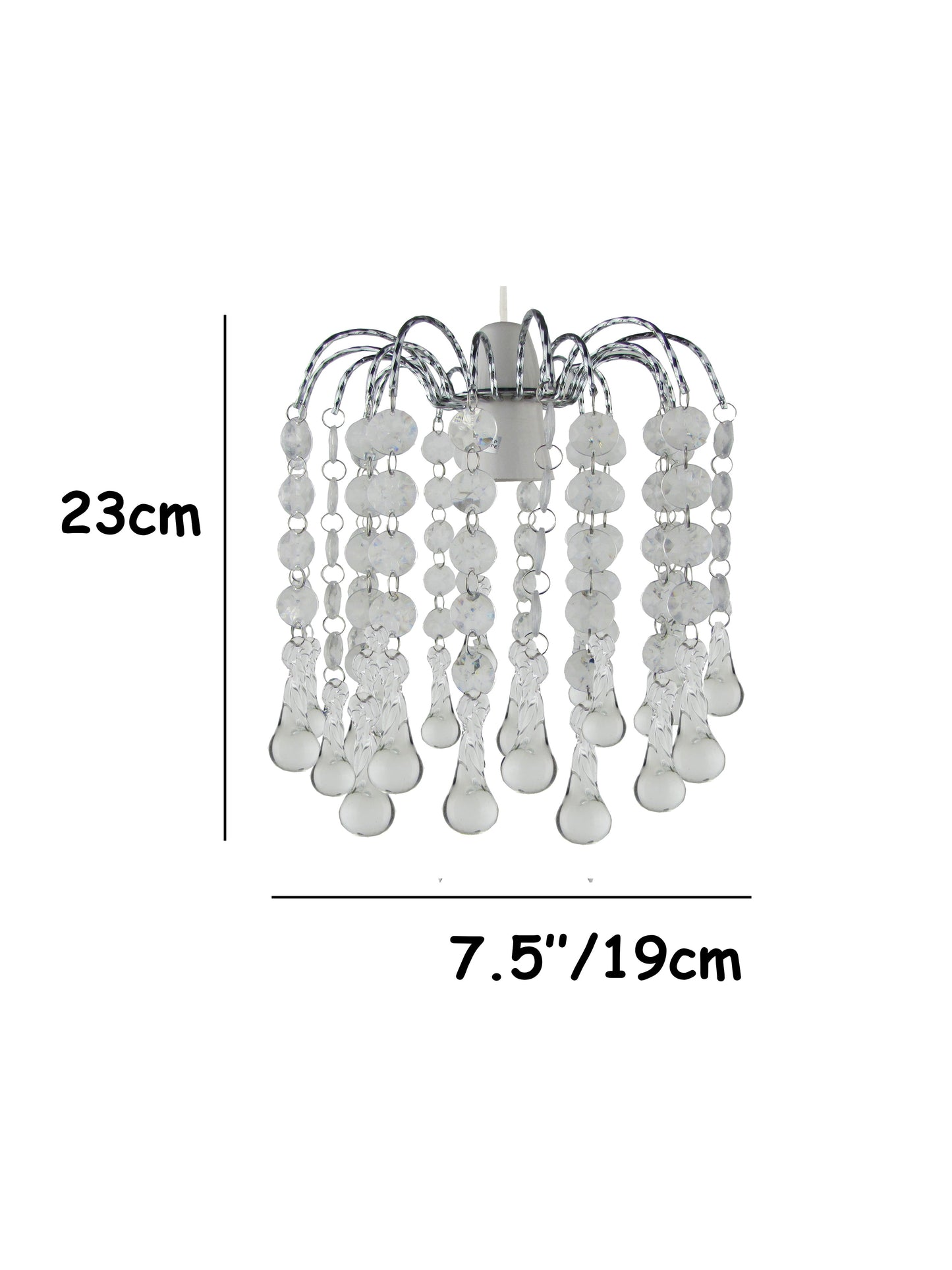 2 Tier Clear Fountain Drop Pendant