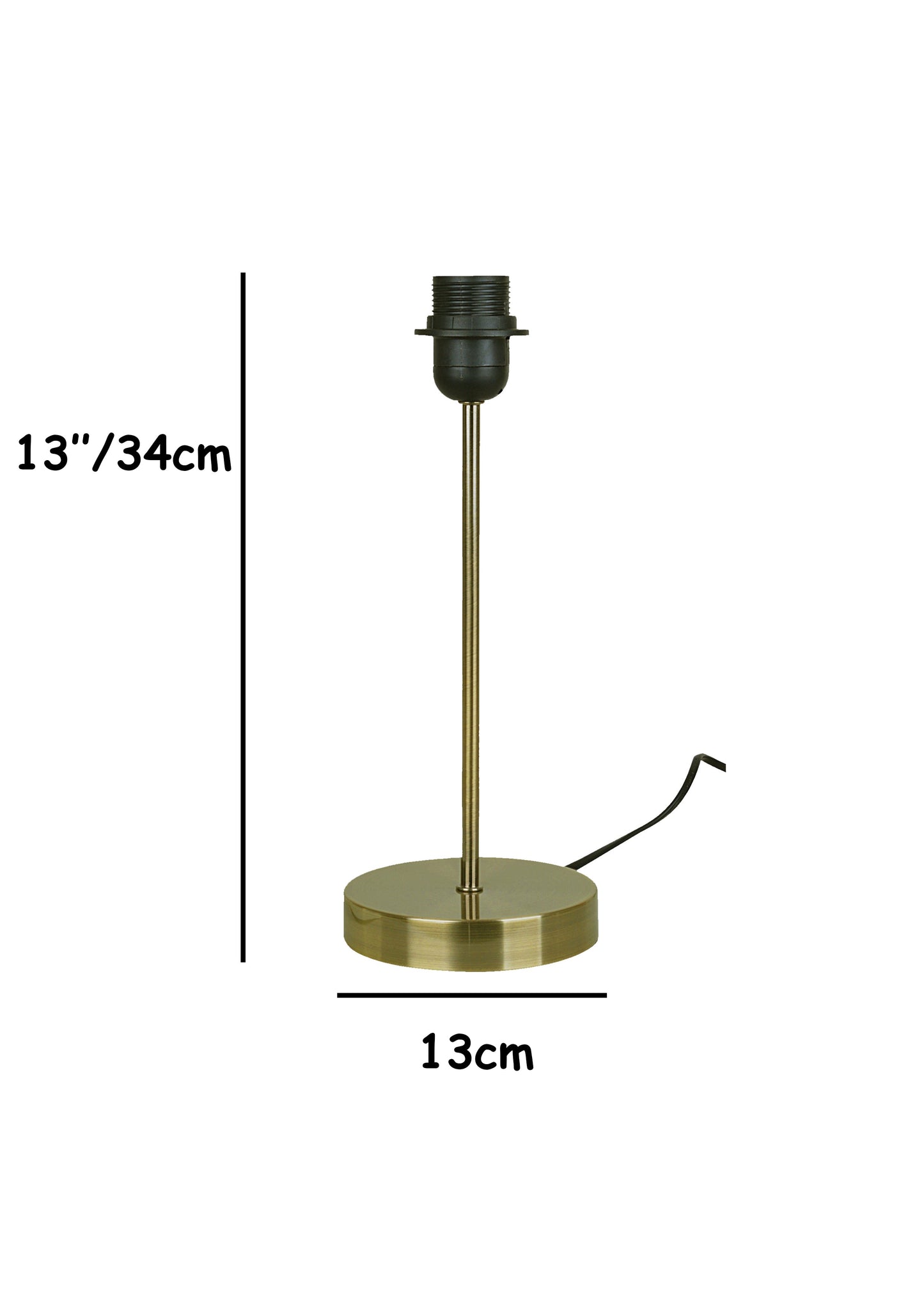 Antique Brass Stick Lamp Base