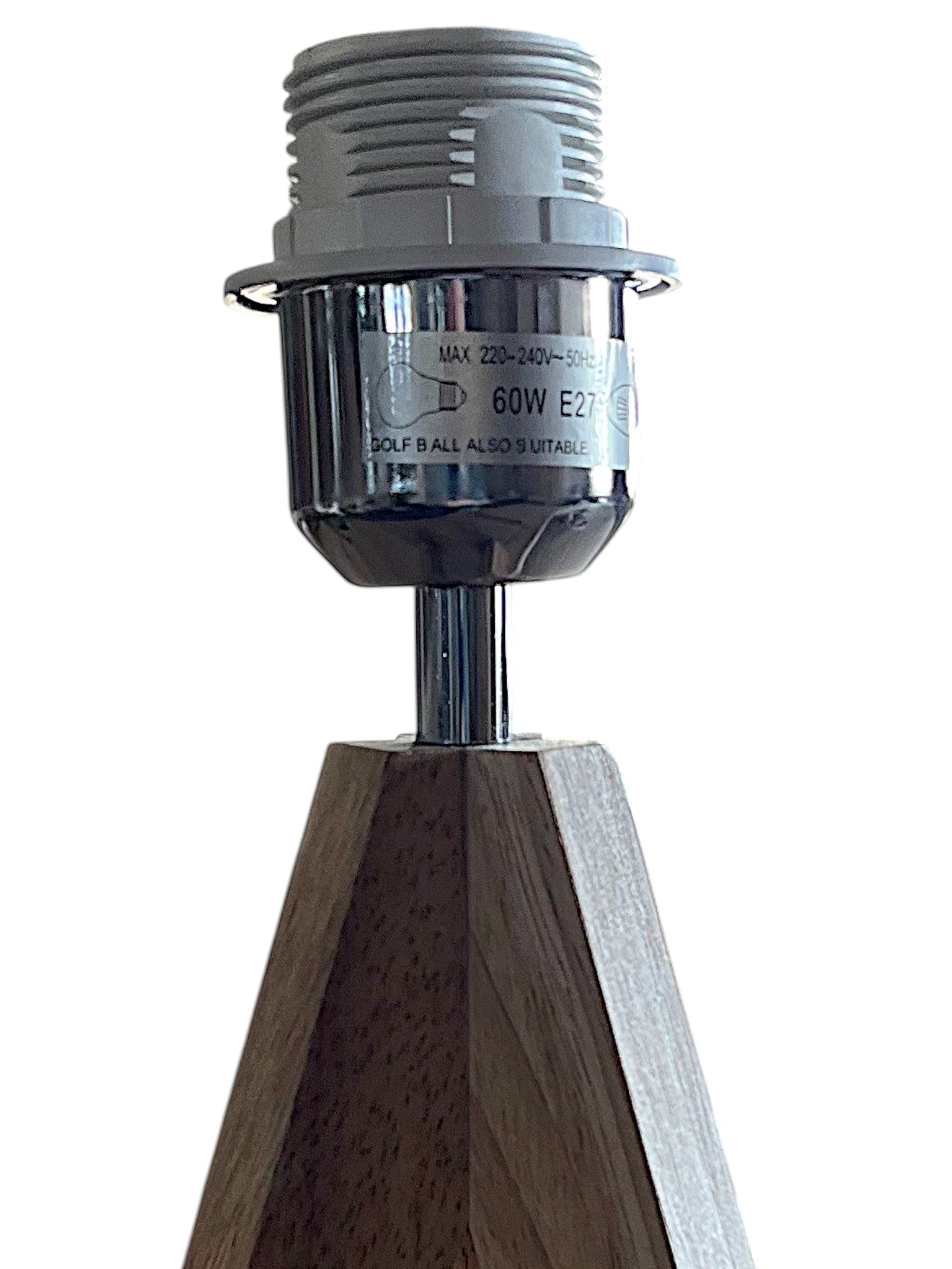 Tripod Wooden Base for 10 inch coolie shades - Natural