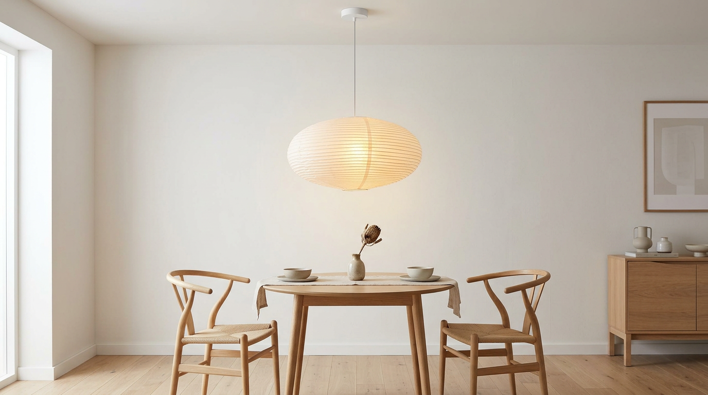 Loxton Lighting White Oval Ribbed Paper Lantern, 50cm Dia'