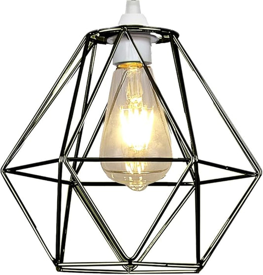 EasyFit Metal Wire Cage Ceiling Pendant Light Shade