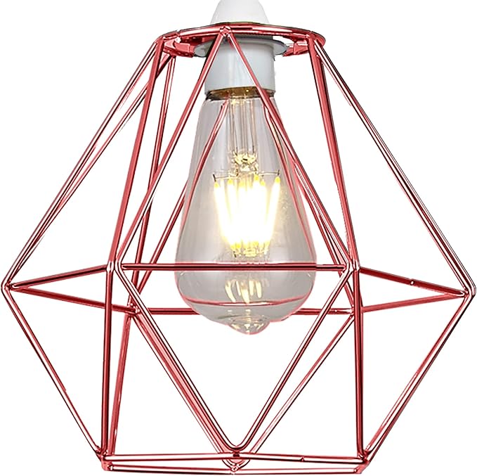 EasyFit Metal Wire Cage Ceiling Pendant Light Shade