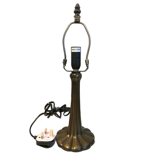 Vintage Style Table Lamp Base, 20W, 1.5m Cable, Bronze Antique Finish, Decorative Polyresin, Compatible with 20cm Diameter Tiffany Shade (L303S)