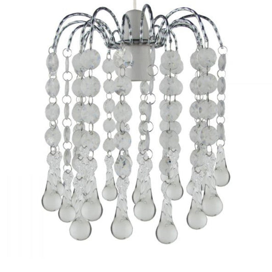 2 Tier Clear Fountain Drop Pendant