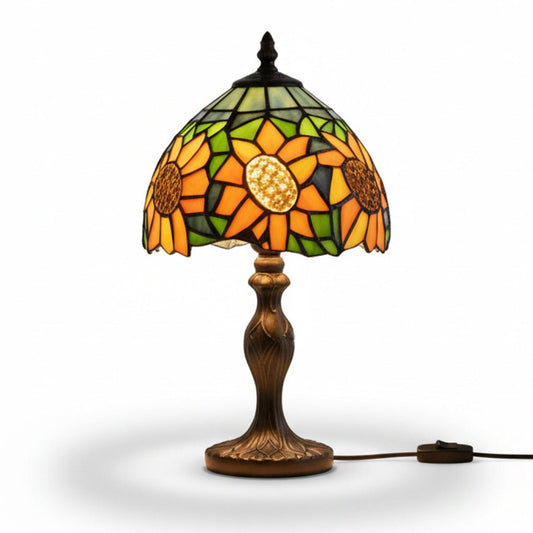 Tiffany Sunflower Design Table Lamp, Yellow/Orange