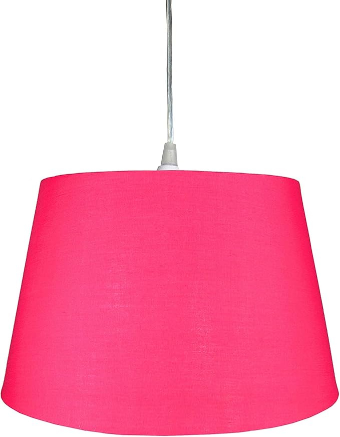 Cotton Drum Shade – 14 inch Easy Fit ES/BC Shade for Living Rooms, Bedrooms, hallways and Kitchens, Pendant Lampshades or Shades for Table Lamps - 14 different Colours