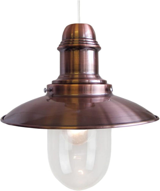 Copper Easy Fit Fishermans Lantern Ceiling Pendant Shade (Copper)