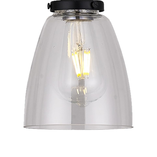 Small Clear Glass Vintage Lampshade for an E27 Bulbholder (Shade Only)