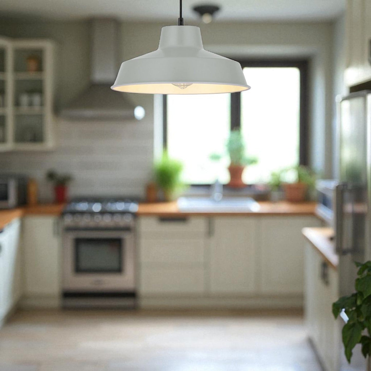 Classic Metal Pluto Lampshade Pendant Shade 30cm (12inch) (Grey)