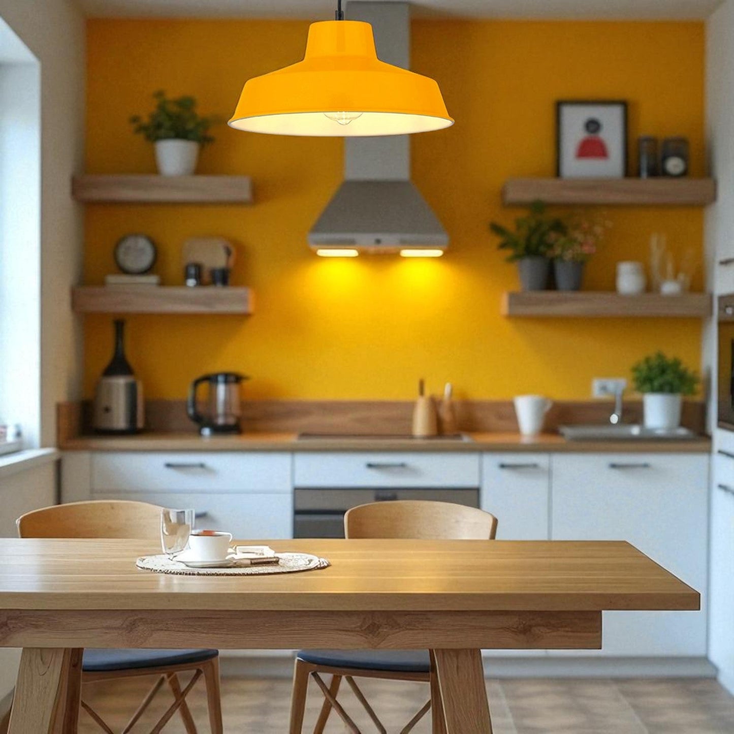 Classic Metal Pluto Lampshade Pendant Shade 30cm (12inch) (Mustard)