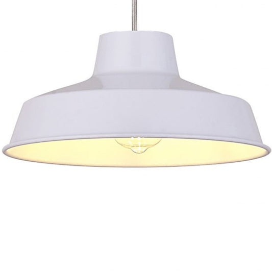 Classic Metal Pluto Lampshade Pendant Shade 30cm (12inch) (White)