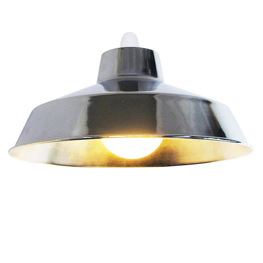 Classic Metal Pluto Lampshade Pendant Shade 30cm (12inch) (Chrome) Metallic Finish