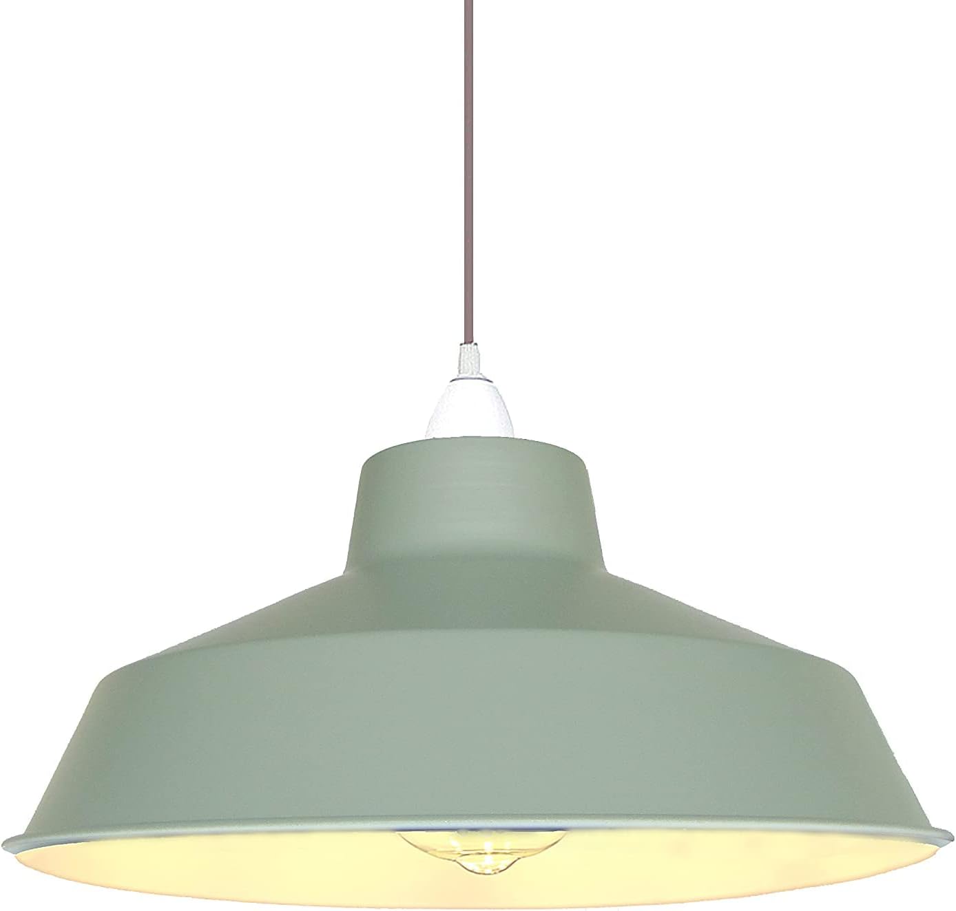 Classic Metal Pluto Lampshade Pendant Shade 35cm (14inch) (Sage Green)