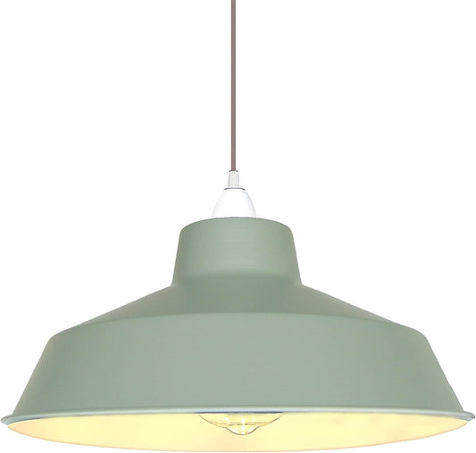 Classic Metal Pluto Lampshade Pendant Shade 35cm (14inch) (Sage Green)