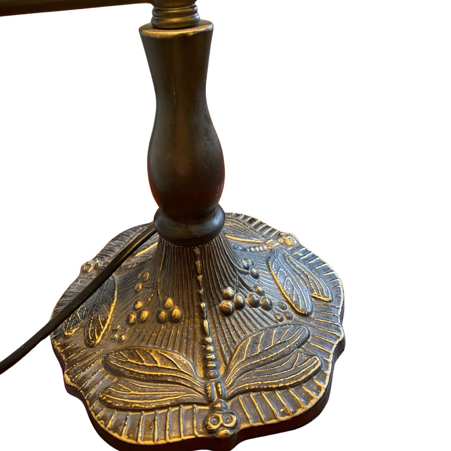 Tiffany Style Dragonfly Bankers Lamp