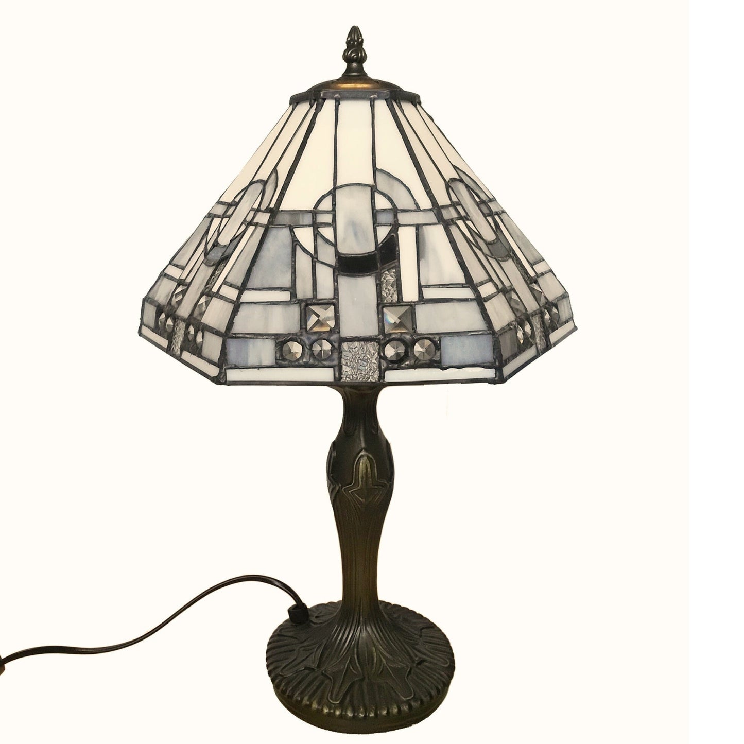 Aztec Tiffany Stained Glass Table Lamp - 12 inch Diameter
